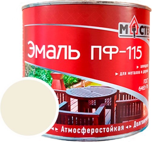 Изображение товара Эмаль МАСТЕР ПФ-115 RAL 9010 (1кг, белый)