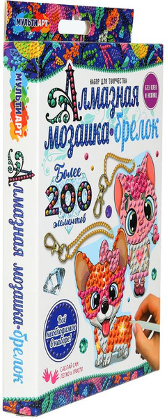 Изображение товара Набор алмазной вышивки MultiArt Милые животные / DIY-DIAMPEND