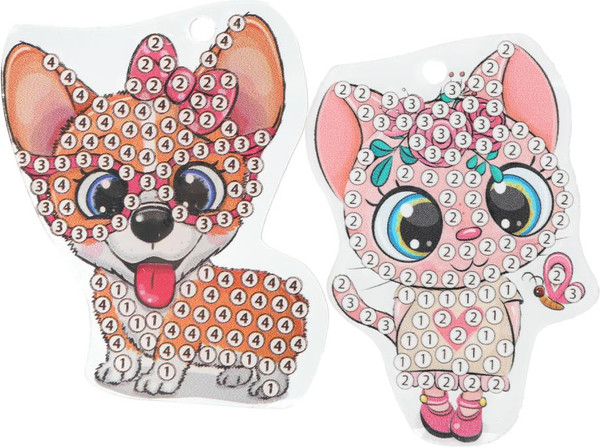 Изображение товара Набор алмазной вышивки MultiArt Милые животные / DIY-DIAMPEND