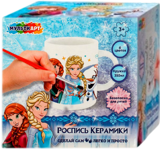 Изображение товара Набор для творчества MultiArt Кружка для росписи Снежная принцесса / MUG-FR