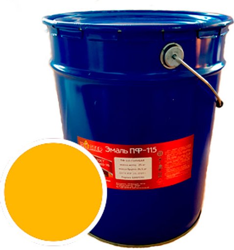 Изображение товара Эмаль МАСТЕР ПФ-115 RAL 1023 (25кг, желтый)