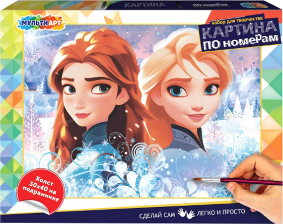 Изображение товара Картина по номерам MultiArt Снежные принцессы / CANV30X40-115971