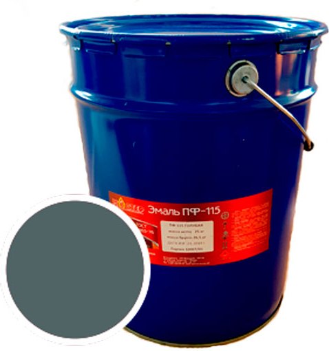 Изображение товара Эмаль МАСТЕР ПФ-115 RAL 7040 (25кг, серый)