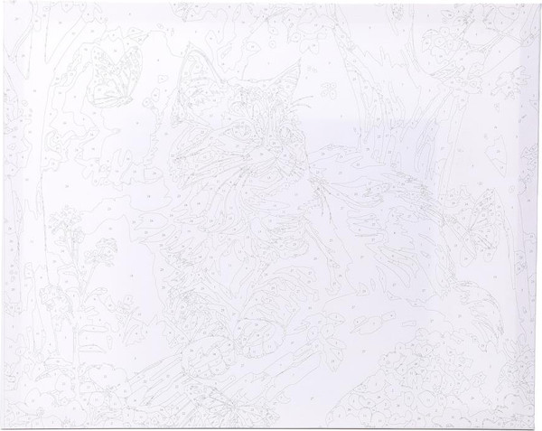 Изображение товара Картина по номерам MultiArt Котик на дереве / CANV40X50-118487