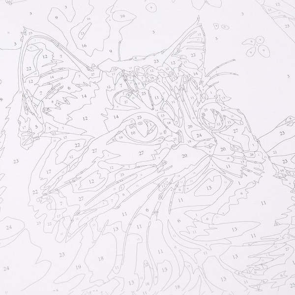 Изображение товара Картина по номерам MultiArt Котик на дереве / CANV40X50-118487