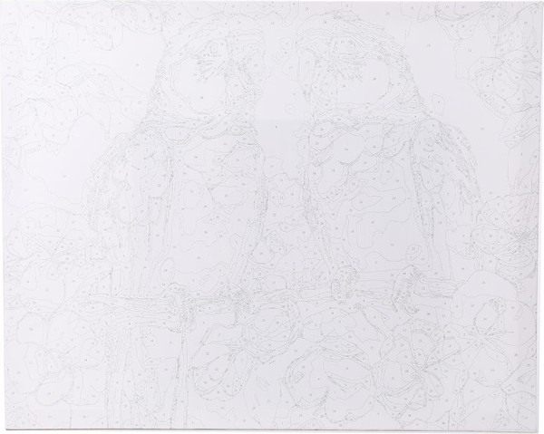 Изображение товара Картина по номерам MultiArt Попугаи / CANV40X50-117534