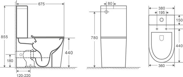Изображение товара Чаша унитаза напольного WeltWasser WW Salzbach 001 XL GL-WT (белый глянец, чаша)