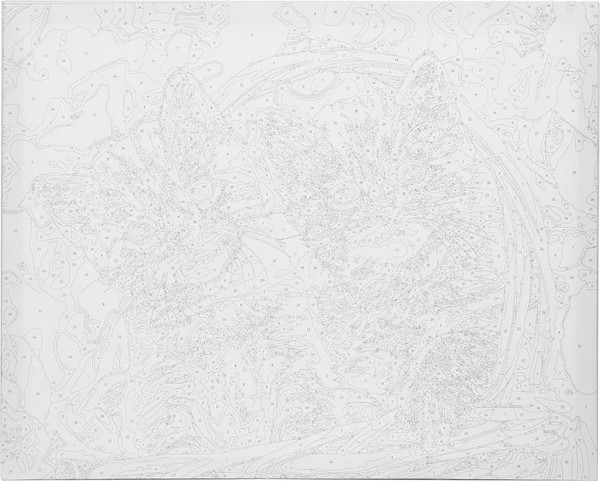 Изображение товара Картина по номерам MultiArt Котики / CANV40X50-115356