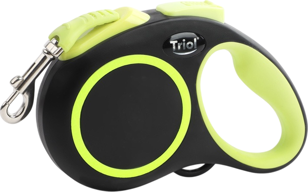 Изображение товара Поводок-рулетка Triol Urban Neon / 11121016 (M, 5м лента, черный)
