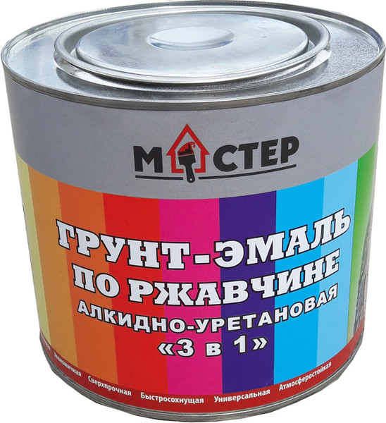 Изображение товара Грунт-эмаль МАСТЕР АУ 3 в 1 (2кг, красно-коричневый)