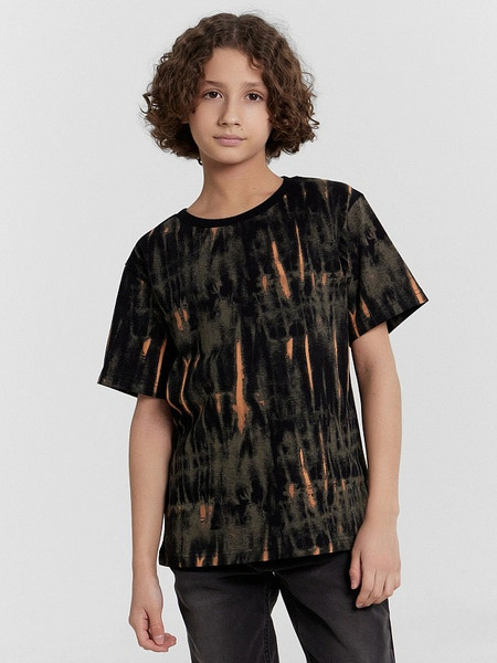 Изображение товара Футболка детская Mark Formelle 113433 (р.122-60, набивка tie dye на черном)