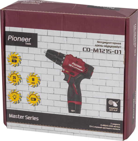 Изображение товара Аккумуляторная дрель-шуруповерт Pioneer CD-M1215-01
