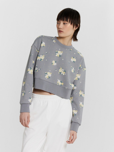 Изображение товара Свитшот Mark Formelle 122966 (р.164/170-92-98, цветы на сером)