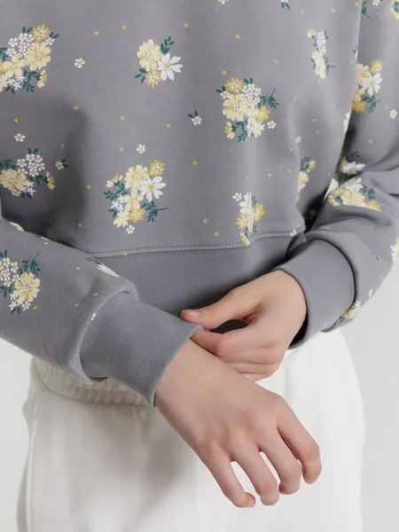 Изображение товара Свитшот Mark Formelle 122966 (р.164/170-84-90, цветы на сером)