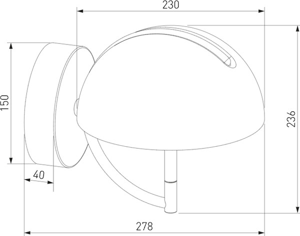 Изображение товара Бра Евросвет Emisfero 50083/1 LED (золото)