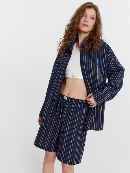 Изображение товара Шорты домашние Mark Formelle 132296 (р.170-94, белая полоска на море/декор)