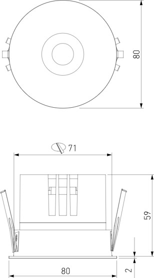 Изображение товара Точечный светильник Elektrostandard Bliss 25070/LED (латунь)