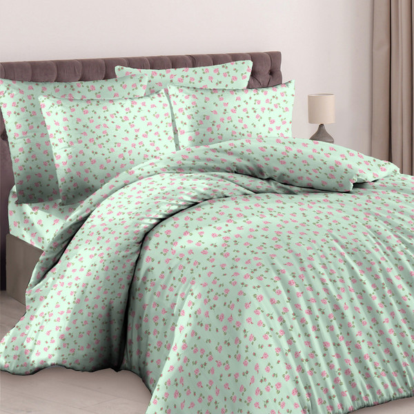 Изображение товара Комплект постельного белья Реноме 1.5сп Шарман мелкие цветы 500266-2 (бязь, 125)