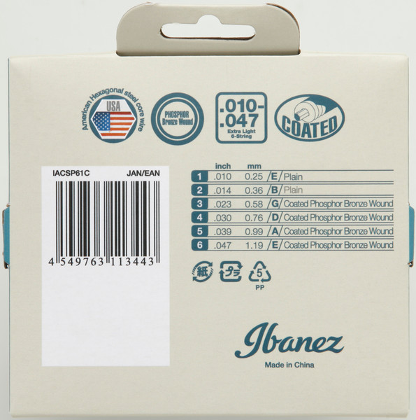 Изображение товара Струны для акустической гитары Ibanez IACSP61C