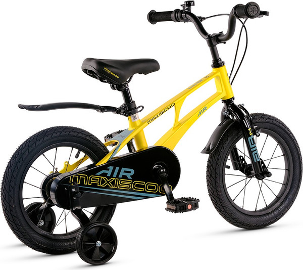 Изображение товара Детский велосипед Maxiscoo Air Стандарт Плюс 14 2025 / MSC-A1441 (желтый матовый, разобранный, в коробке)