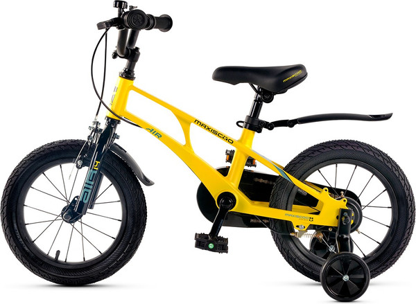 Изображение товара Детский велосипед Maxiscoo Air Стандарт Плюс 14 2025 / MSC-A1441 (желтый матовый, разобранный, в коробке)