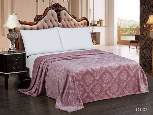 Изображение товара Плед Реноме 2сп 151 (жаккард вензель брусничный, пакет)