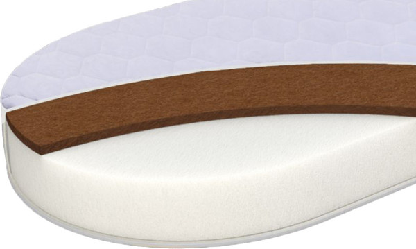 Изображение товара Матрас в кроватку Sweet Baby Cocos DeLuxe овальный (125x75х12)