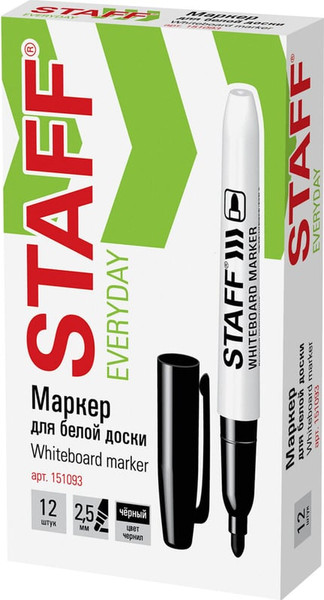 Изображение товара Маркер для доски Staff 151093 (черный)
