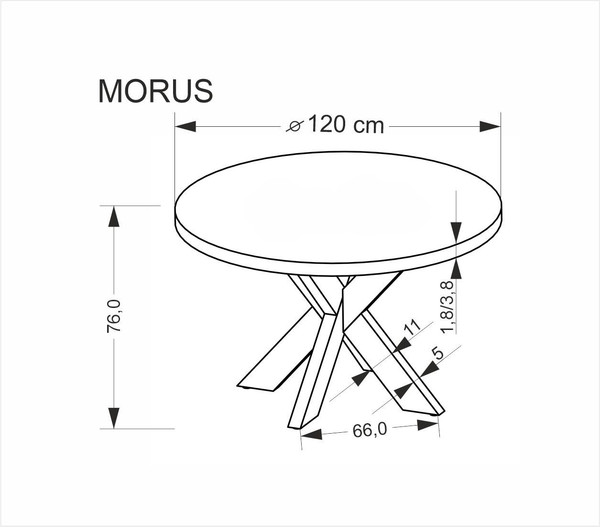 Изображение товара Обеденный стол Halmar Morus / V-CH-MORUS-ST (натуральный)