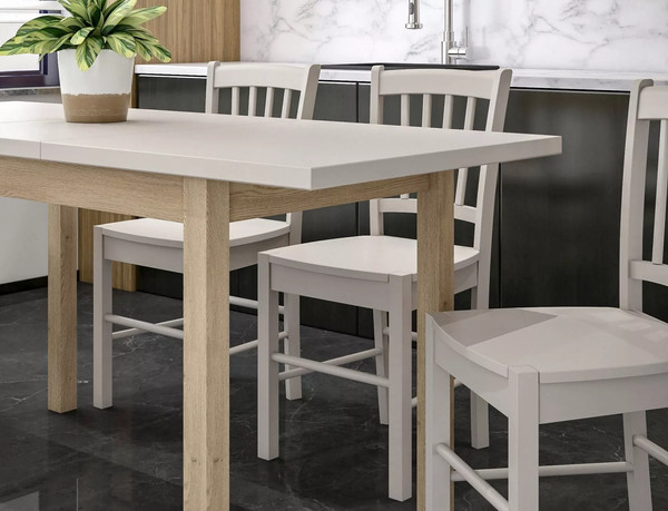 Изображение товара Обеденный стол Signal Adam 100-140x60 (кашемир/дуб кремона)