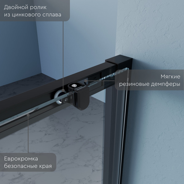 Изображение товара Душевая дверь Benetto BEN_902_BL_C 1950х1200