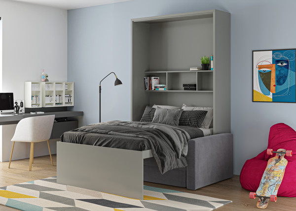 Изображение товара Комплект мебели трансформер Макс Стайл Fidji Sofa Egger 140x200x36 (серый асфальт U732 ST9)