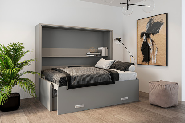 Изображение товара Комплект мебели трансформер Макс Стайл Bora Sofa Egger 140x200x36 (серый асфальт U732 ST9)