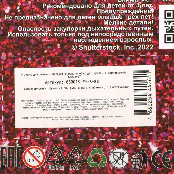 Изображение товара Кукла с аксессуарами Карапуз София / 66001S-F4-S-BB