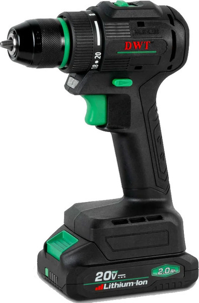 Изображение товара Аккумуляторная дрель-шуруповерт DWT ABSP-20 / DNM-2 BMC
