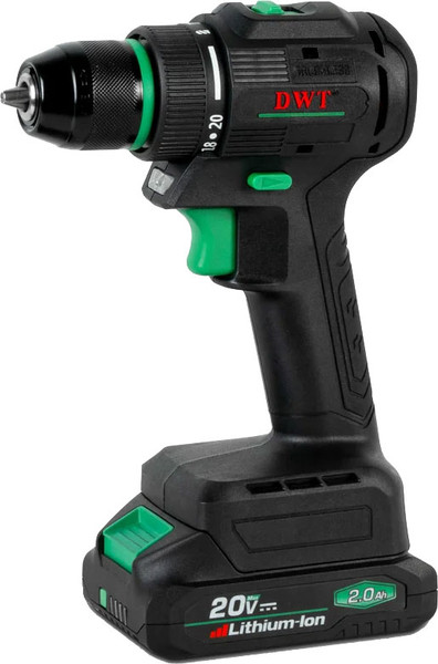 Изображение товара Аккумуляторная дрель-шуруповерт DWT ASBP-20 / DNM-2 BMC