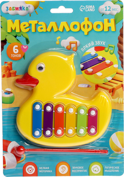 Изображение товара Музыкальная игрушка Zabiaka Металлофон. Уточка 2Y328-20 / 10740486