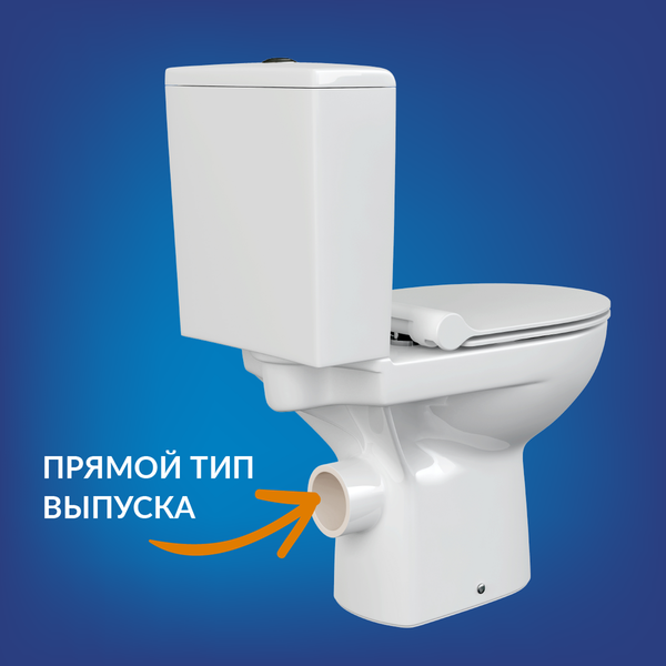 Изображение товара Чаша унитаза напольного Cersanit Nature Clean On 011 3/5 DPL EO Slim / 65410 (чаша)