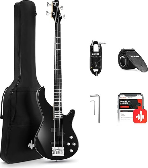 Изображение товара Бас-гитара Donner DPJ-100 / EC1386 (черный)