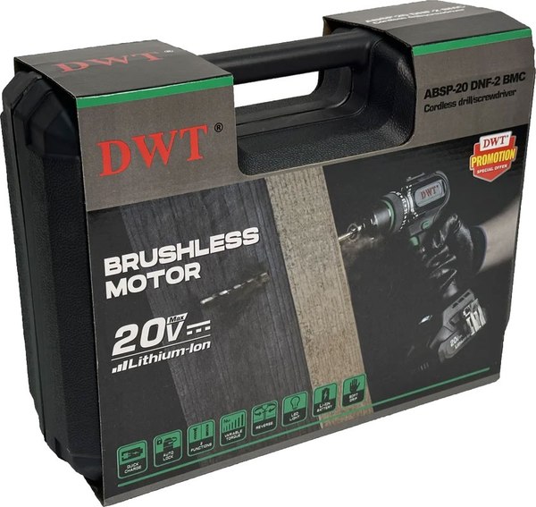 Изображение товара Аккумуляторная дрель-шуруповерт DWT ABSP-20 / DNF-2 BMC