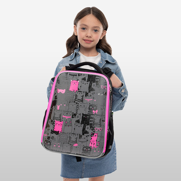 Изображение товара Школьный рюкзак Berlingo Expert. Happy Cats / RU-EX-1104