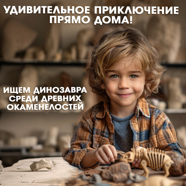 Изображение товара Набор для опытов Школа талантов Набор для раскопок. Раскопай динозавра / 9120710