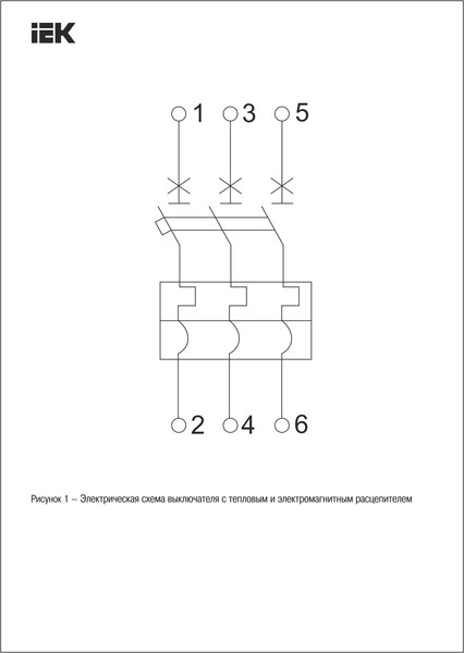 Изображение товара Выключатель автоматический IEK ВА44-33 3Р 50А 15кА / SVA4410-3-0050