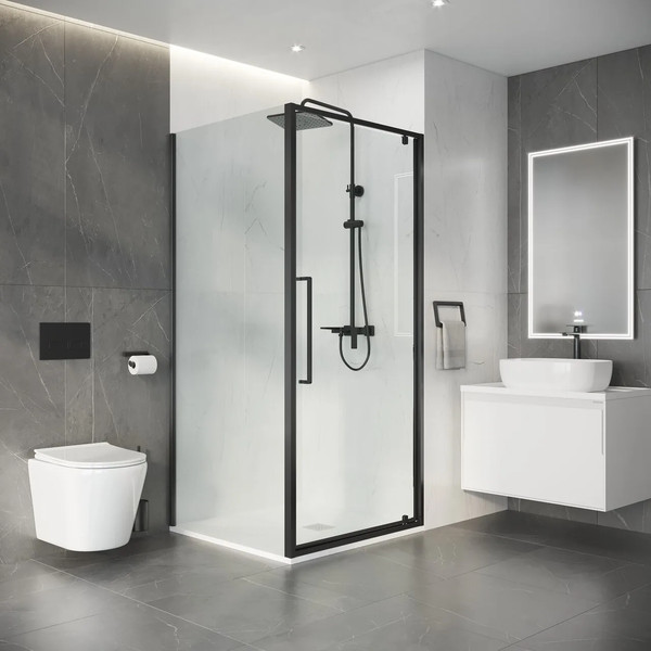 Изображение товара Душевой уголок Niagara Nova NG-35-9AGR-A80GR-34 90х80х195 (графит/прозрачное стекло)