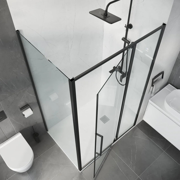 Изображение товара Душевой уголок Niagara Nova NG-35-11AGR-A80GR-34 110х80х195 (графит/прозрачное стекло)