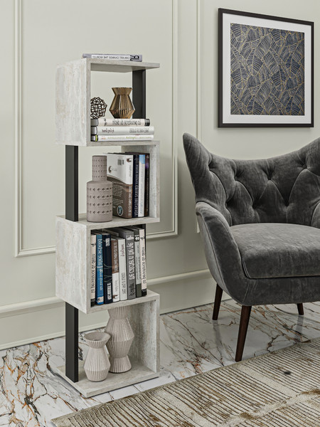 Изображение товара Стеллаж Макс Стайл СН-4 (бетон/черный)