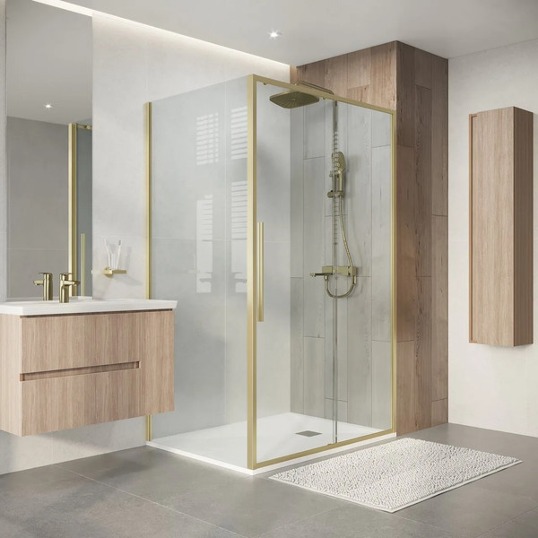 Изображение товара Душевой уголок Niagara Nova NG-44-12ASG-A100SG-34 120х100х195 (золото сатин/прозрачное стекло)
