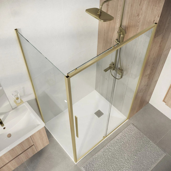 Изображение товара Душевой уголок Niagara Nova NG-44-12ASG-A100SG-34 120х100х195 (золото сатин/прозрачное стекло)