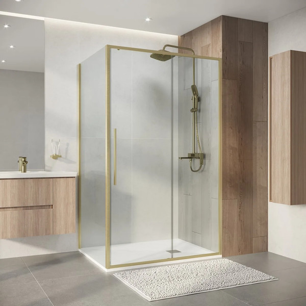 Изображение товара Душевой уголок Niagara Nova NG-44-12ASG-A100SG-34 120х100х195 (золото сатин/прозрачное стекло)