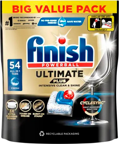 Изображение товара Капсулы для посудомоечных машин Finish Ultimate Plus (54шт)